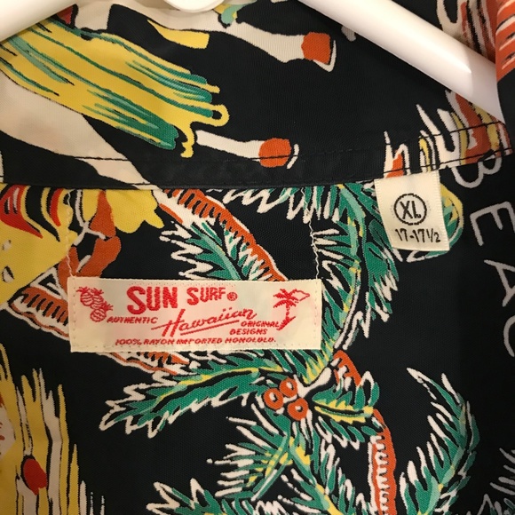 Sun Surf Rayon Short Sleeves Hawaiian Shirt XL - Picture 11 of 13